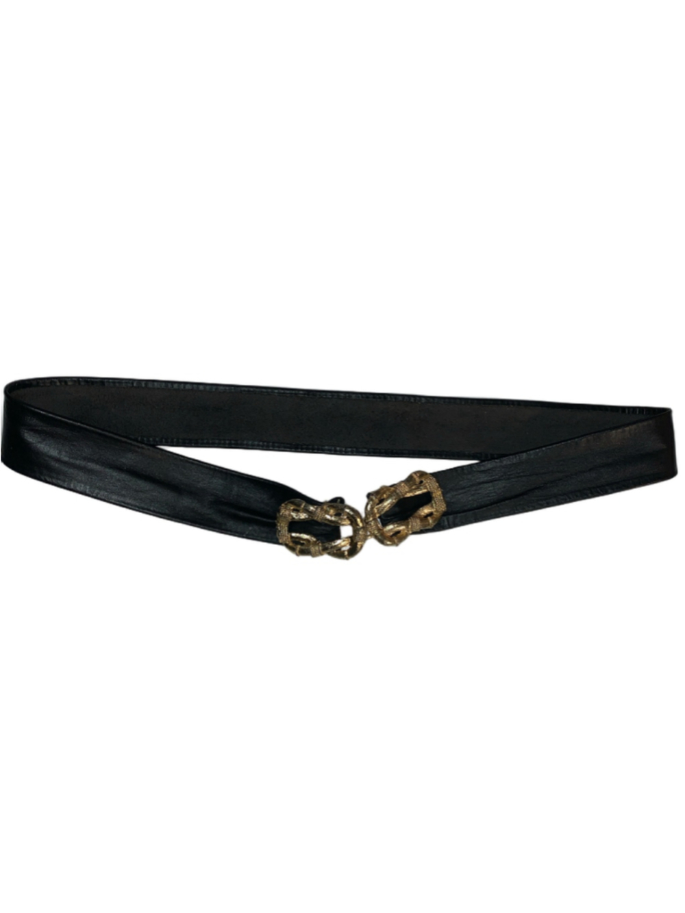 Women's Unbranded Black and Gold Belt leather, One Size